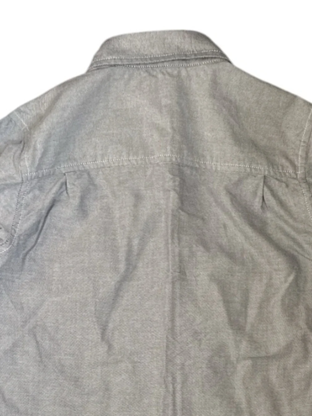 The Children’s Place Boys Gray Oxford Button Down Shirt Size Large 100% Cotton